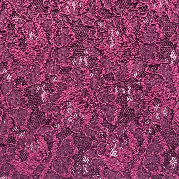 Denver Hayes | Purple Floral Lace Top | Size XL - Picture 4 of 14